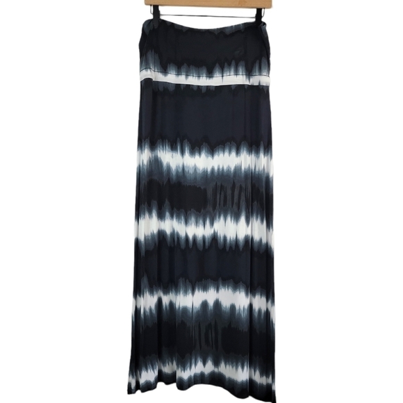 🟢 3 for $30 🟢 A.N.A. TIE DYE PULL-ON ROLL WAIST BOHO MAXI SKIRT - Picture 1 of 7